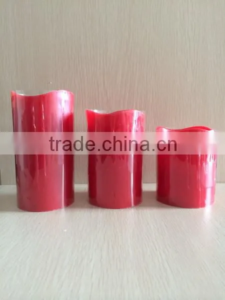 LED Candles 4" 5" 6" Melted Flameless Candles, 3-Pack, Colorful