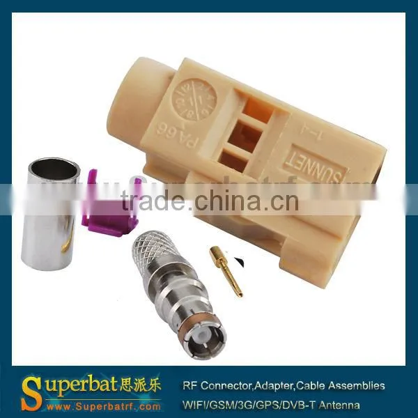 Fakra crimp Jack connector Code I- Beige for Bluetooth fakra cable
