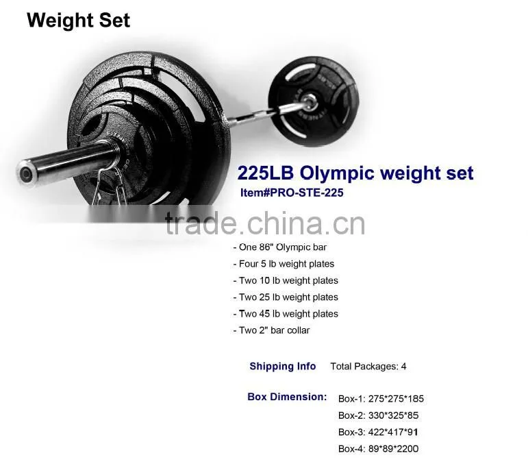 Free Gym Workout Exercise Fitness Plates barbell weight lifting set