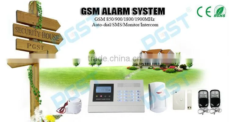 GSM Home buglar alarm system with Timing Disarm/Arm Function