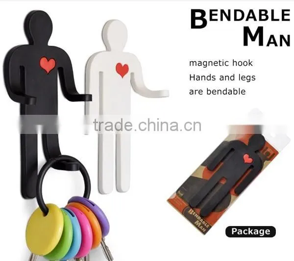 Bendable magnetic key holder
