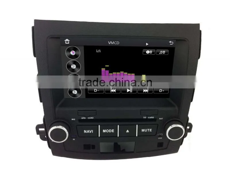 ZESTECH hot sale auto multimedia Car audio for mitsubishi outlander car audio player with GPS BT 3G DVD STEERING WHEEL CONTROL