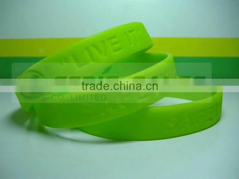 fluorescent silicone bracelet