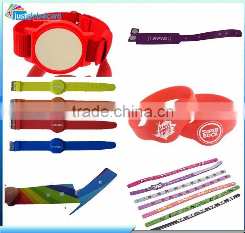 low cost Ntag213/Ntag215/Ntag216 chip Silicone/pvc/paper Proximity uhf/hf rfid wristband