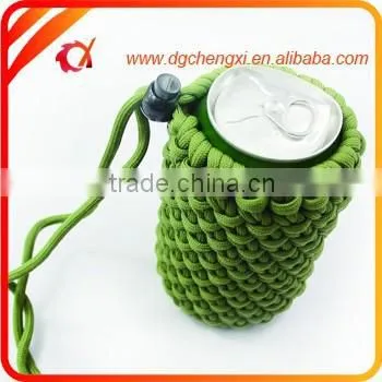 colourful 550 paracord can coozie