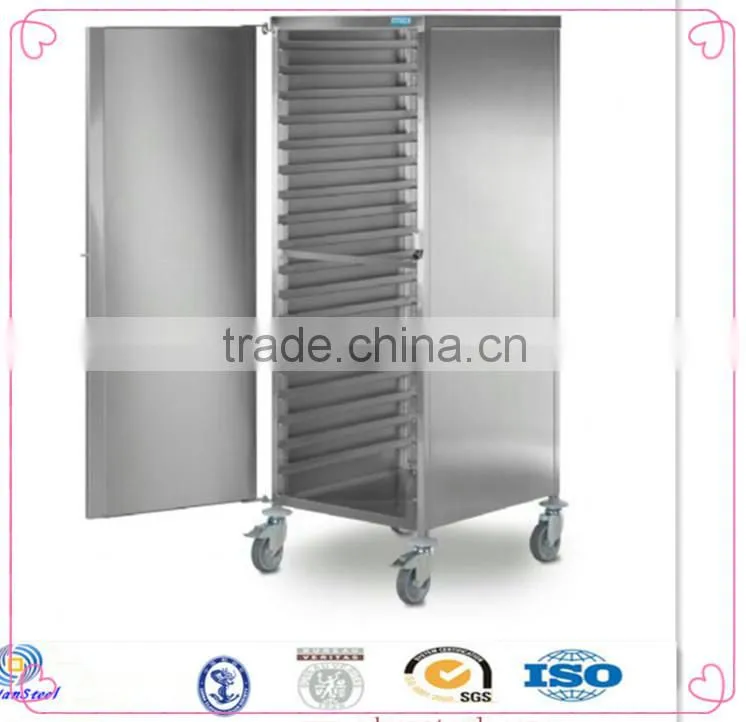 16-tier stainless steel food trolley