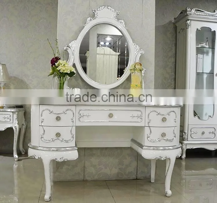 after neoclassical European style Antique bedroom furniture sets Bed Bedside table Wardrobe Dressing table Chair Commode