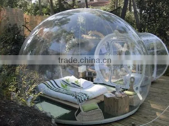Clear transparent bubble tent for exhibitions