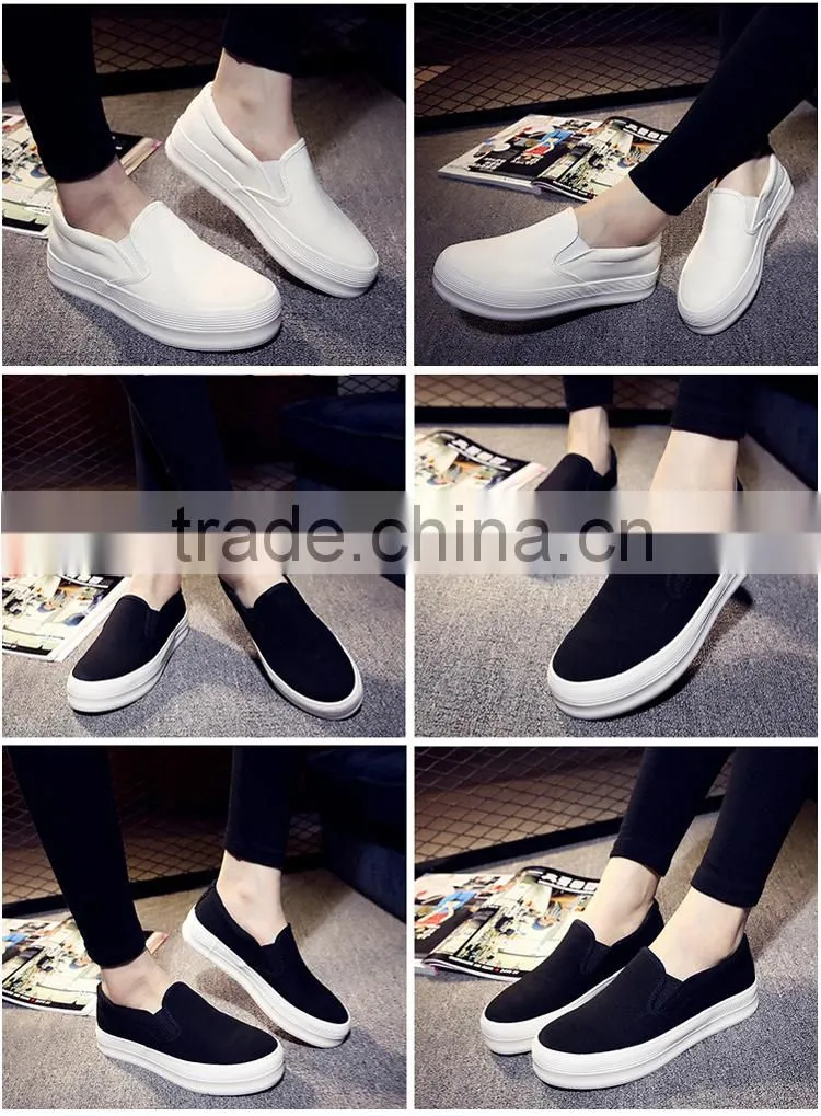 Plus Size 35-40 Flat Platform Shoes Woman Flat Canvas Lazy Shoes Female Fashion Trifle Thick Crust Shoes Footwear Women Shoes