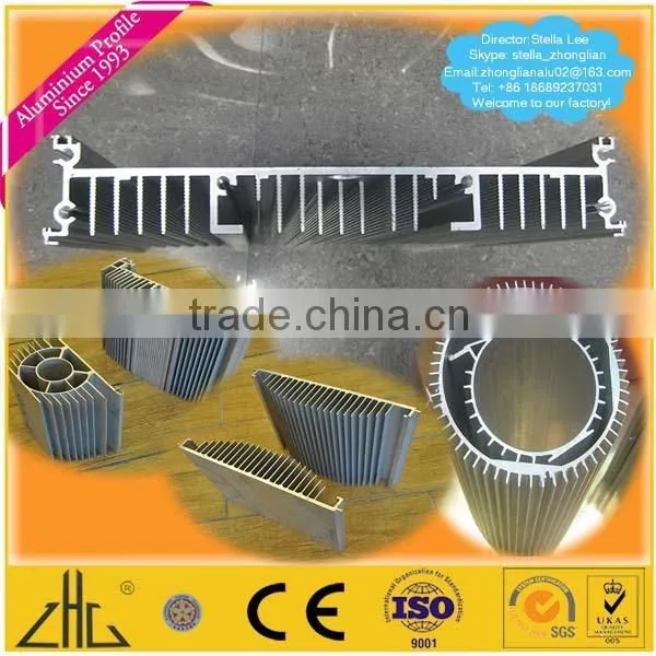 Aluminum heat sink CNC/alluminum doors/mirror aluminum screen frame/aluminum circular pole tent/triangle sink zhonglian aluminum