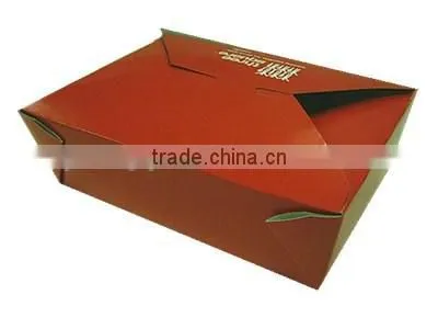 Disposable paper take away noodle box with PE lamination