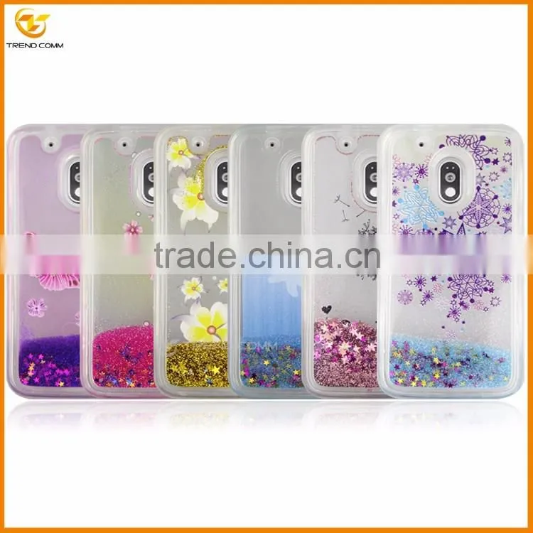 china supplier glitter liquid tpu cover case for moto g4