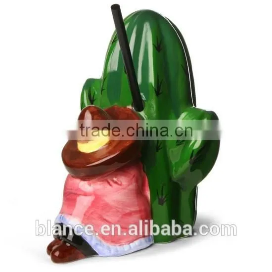 ceramic Mexican Siesta Cactus Cocktail Cup