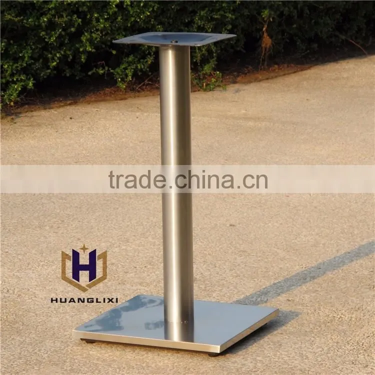 2016 Quadrate brushed stainless steel table leg stainless steel chassis restaurant table frame Coffee room furniture legs