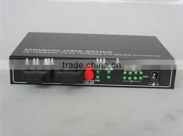 Fast transmission rate fiber optic transceiver 2SFP port & 4RJ45 ports 100m, fiber optic media converter