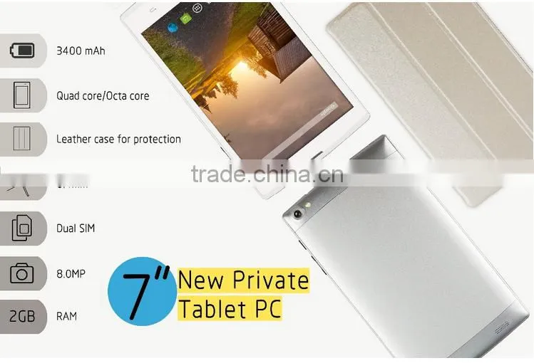 7 inch Intel SoFIA 3G-R Quad-Core 800*1280 IPS screen 3400mah tablet pc