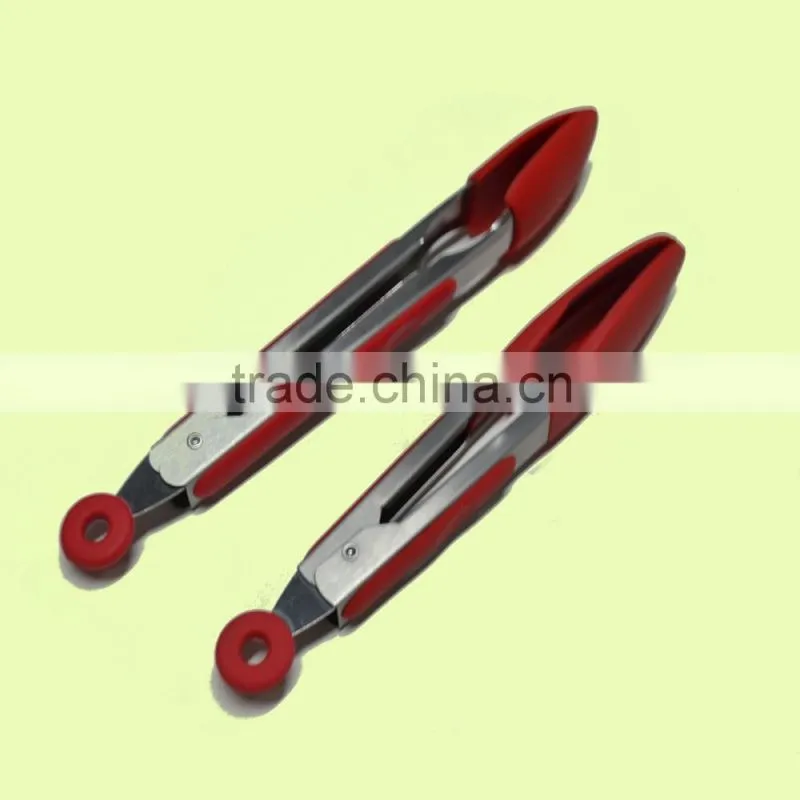 OEM factory China alibaba kitchen tools Silicone 304 BBQ tong