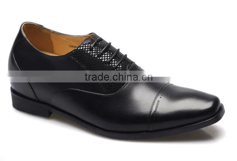 Hot sale pointed toe quality elevator height increasing men dress shoes
