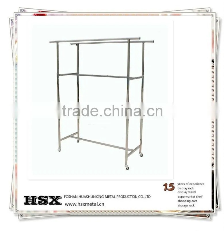 shopping mall metal tube clothes stand display