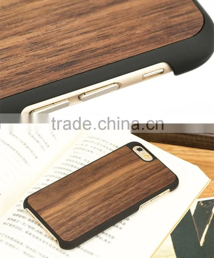 Eco-Friendly Natural Wood Phone case PC Walnut wood for IPhone 6/6S