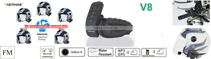 Vnetphone motorcycle bluetooth walkie talkie bluetooth adapter for helmet