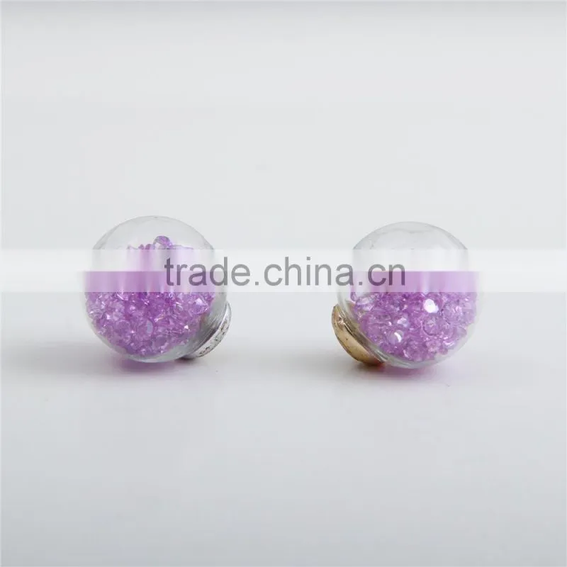 2016 New Korean fashion Wild European style simple double ball candy-colored wild earrings Women Brand earring jewelry