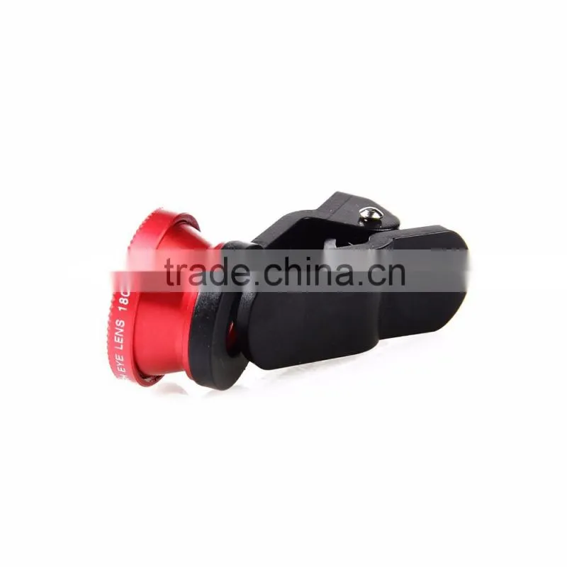 Hot!! 3 in 1 lens with clip for iphone mobile phone table PC lens fisheye+marco+wide general use