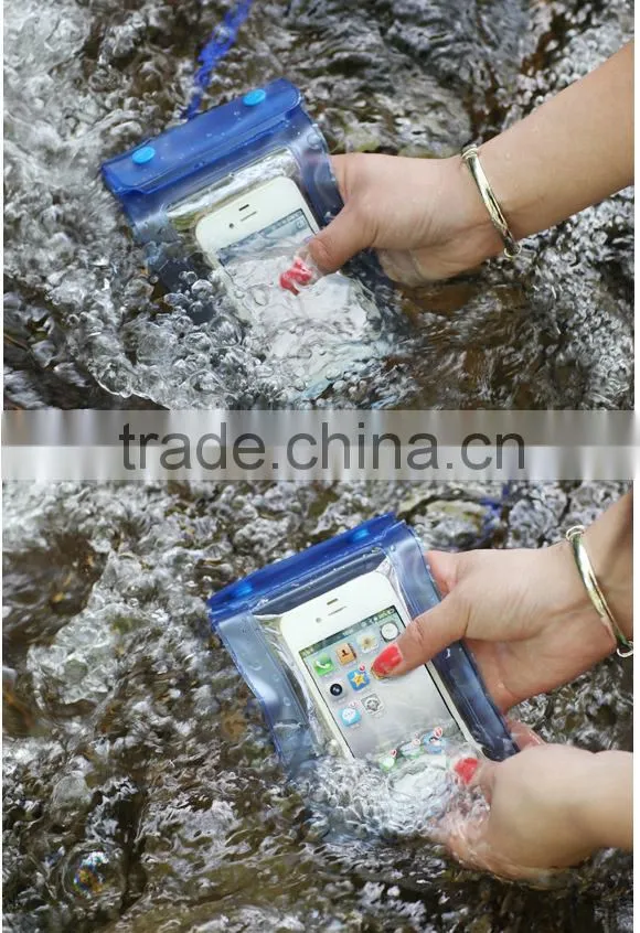 Wholesale Eco-Friendly pvc waterproof mobile bag for iphone 6