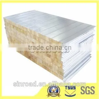 Low Price Water Insulated Rockwool Sandwich Panel with Metal Coating