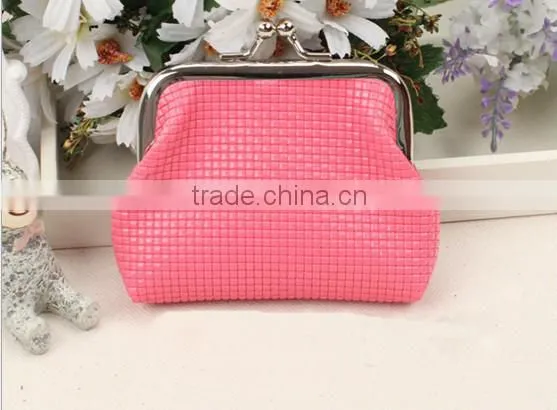 2014 New Fashion Candy Color Plan Clip Coin Puse