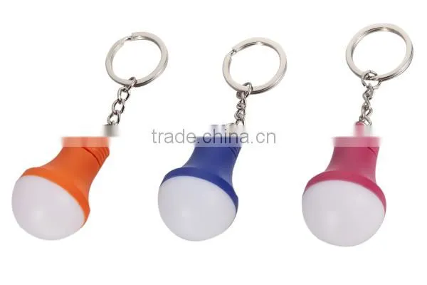 1 LED bulb shape keychain light mini keychain led flashlight wholesale