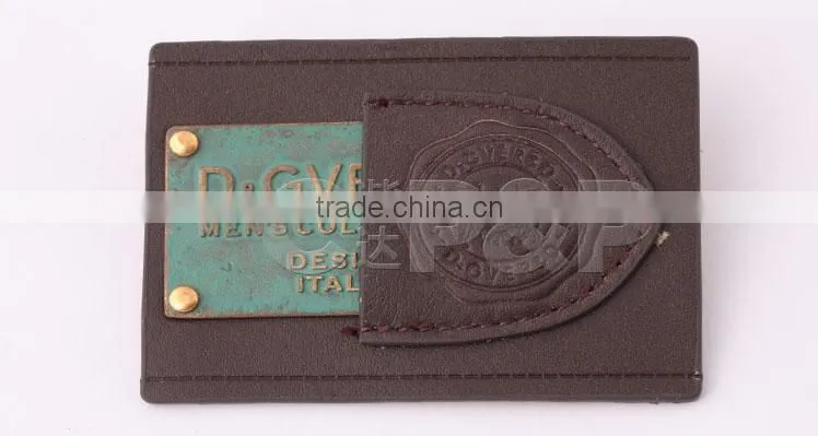Contrasting white and copper jeans leather patch labels for jeans