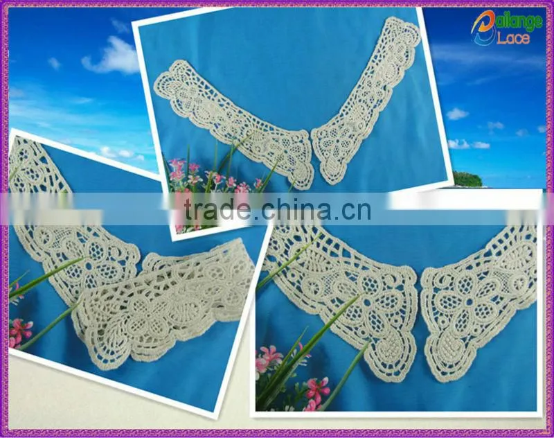 2015 Dresses guipure lace Textile Embroideredfloral neck lace collar for garment