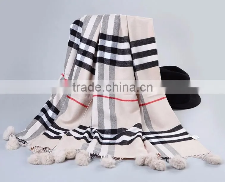 Women's Plaid Blanket Long Shawl Big Grid Winter Warm Lattice Large Scarf Wrap
