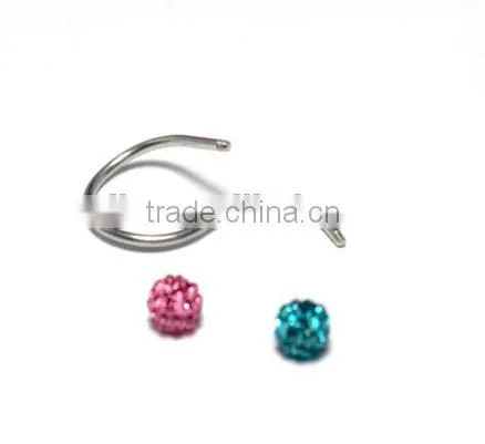 Gem crystal jeweled body piercing jewelry free belly button rings twister belly button ring navel belly ring