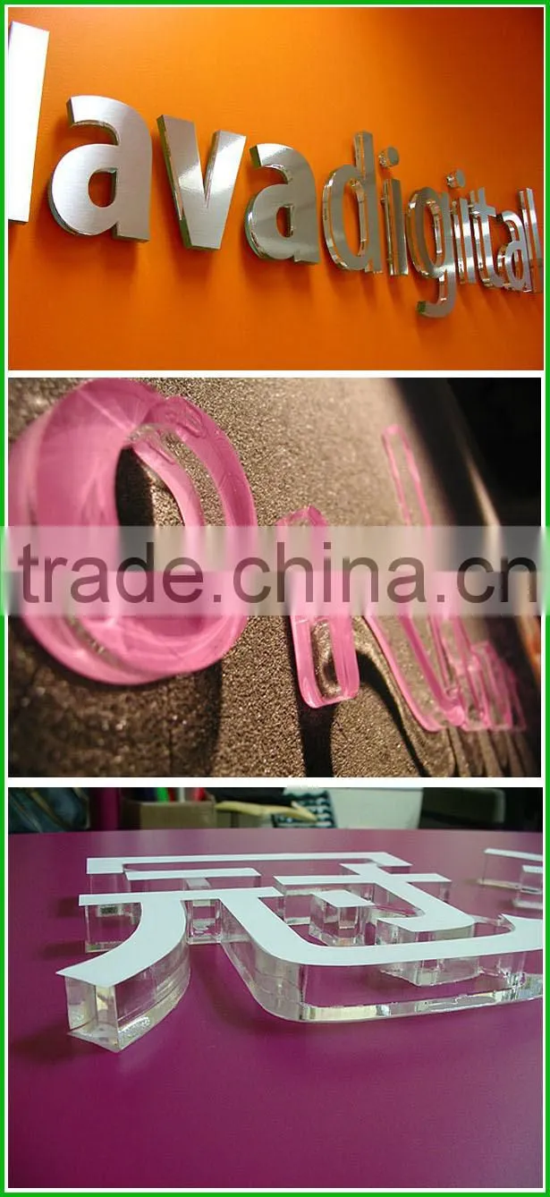 Laser Cut 3D Acrylic Wall Logo For Business Sign
