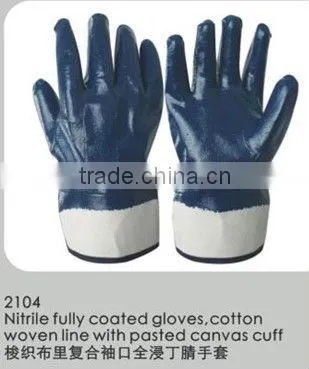 Heavy duty working nitrile coated gloves