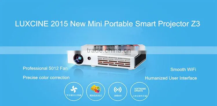 LUXCINE New Arrival Mini Projector / Smart WiFi Projector / 3D Projector Z3 With RAM1.5G ROM20G