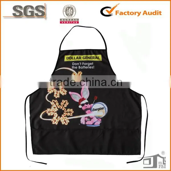 100% polyester Christmas apron printing adult bib wholesale cheap