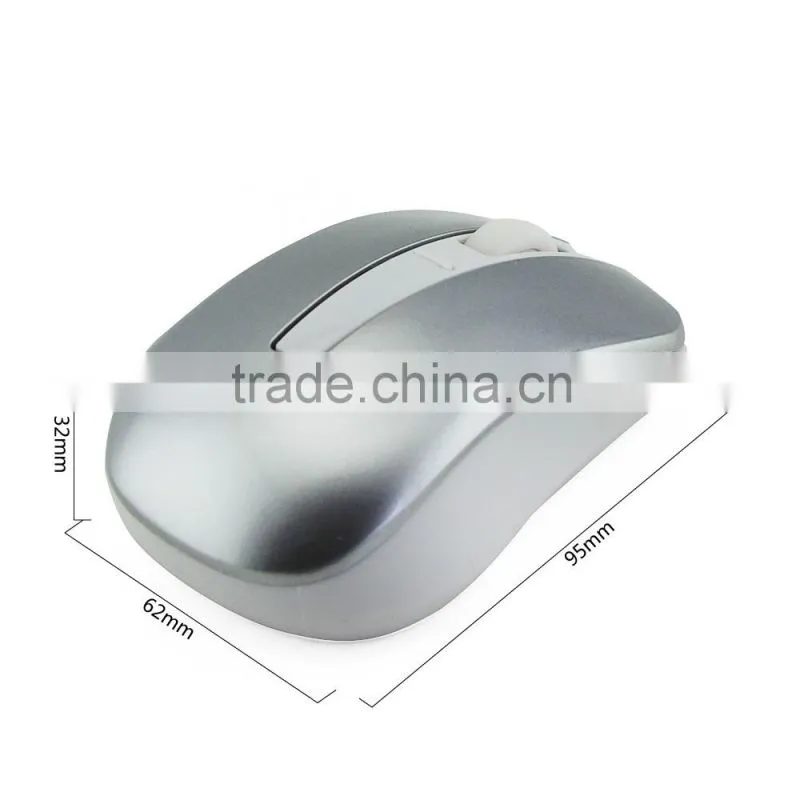 White gaming mouse slim 2.4G wireless Mouse with USB receiver