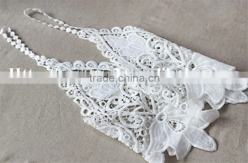 high quality big lily flower pattern polyester kintted embroidery vest for wholesale