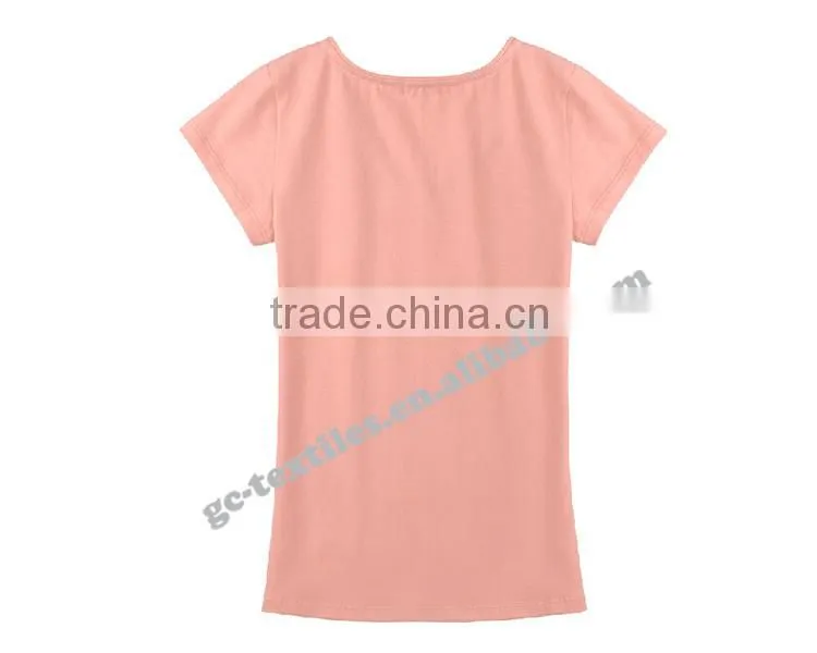 Short Sleeve V-Neck Women's Cotton/Spandex Sport T-shirt