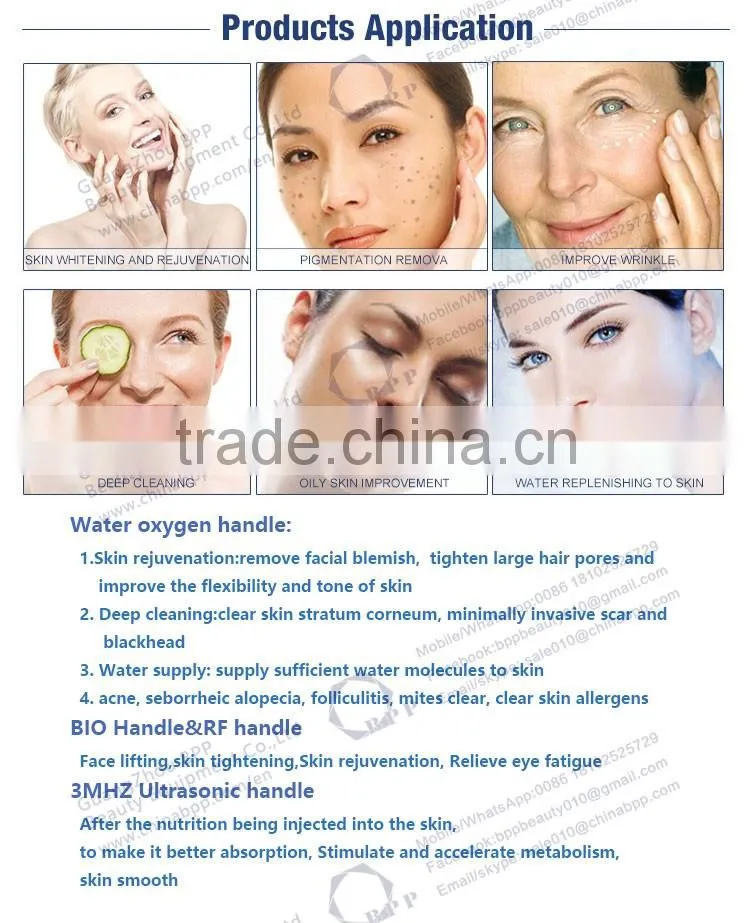 Multifucntional BIO RF eye and facial water oxygen jet peeling machine
