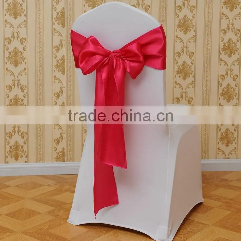wholesale red color satin chair sashes for weddings