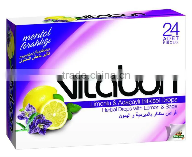Sweet Sore Throat Import Candy VitaBon Drops with Eucalyptus and Aniseed Extract Bonbon ...