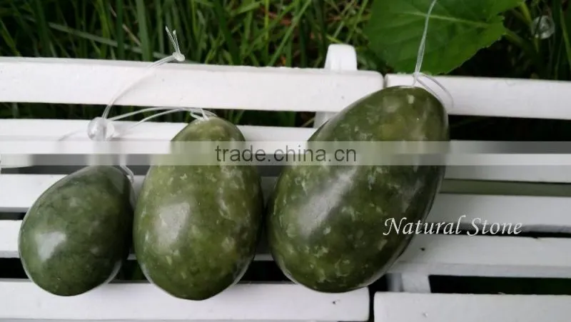 DHL free shipping dark green jade eggs Xuiyan jade eggs vaginal kegel exercise egg shape exercise ball