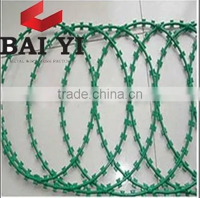 plastic razor barbed wire(BTO-22,CBT-65)( factory )