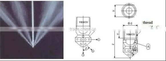 RSP series fixed multiple orifice water pipe cleaning nozzle/ Stainless steel pipe cleaning nozzle
