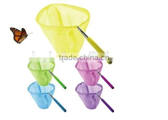 Telescopic stainless steel butterfly net, plastic fishing net, gardon insect net