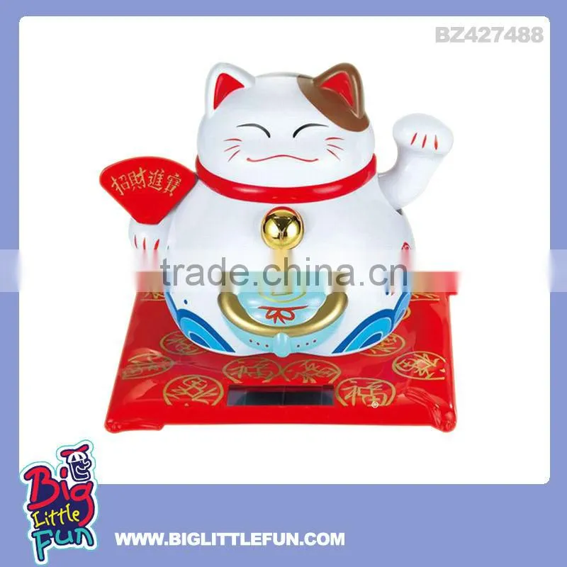 Wholesale lucky cat solar toy coin box